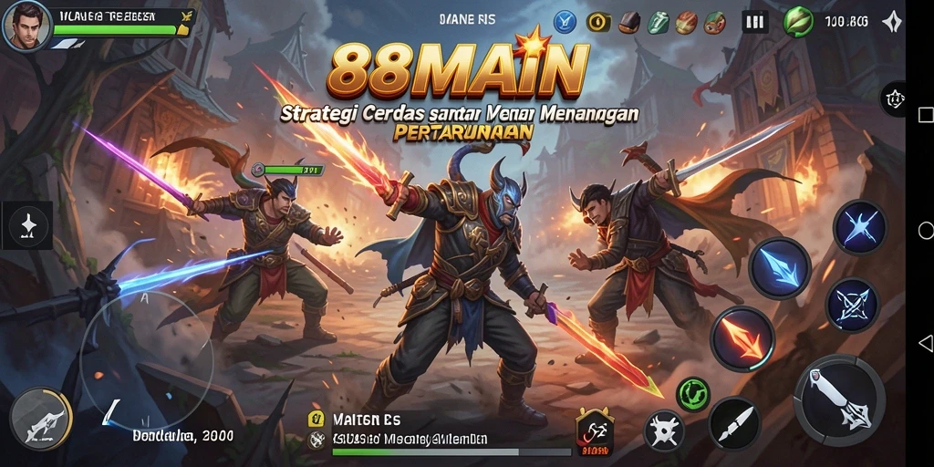 Tampilan gameplay strategis 88MAIN yang mendebarkan.