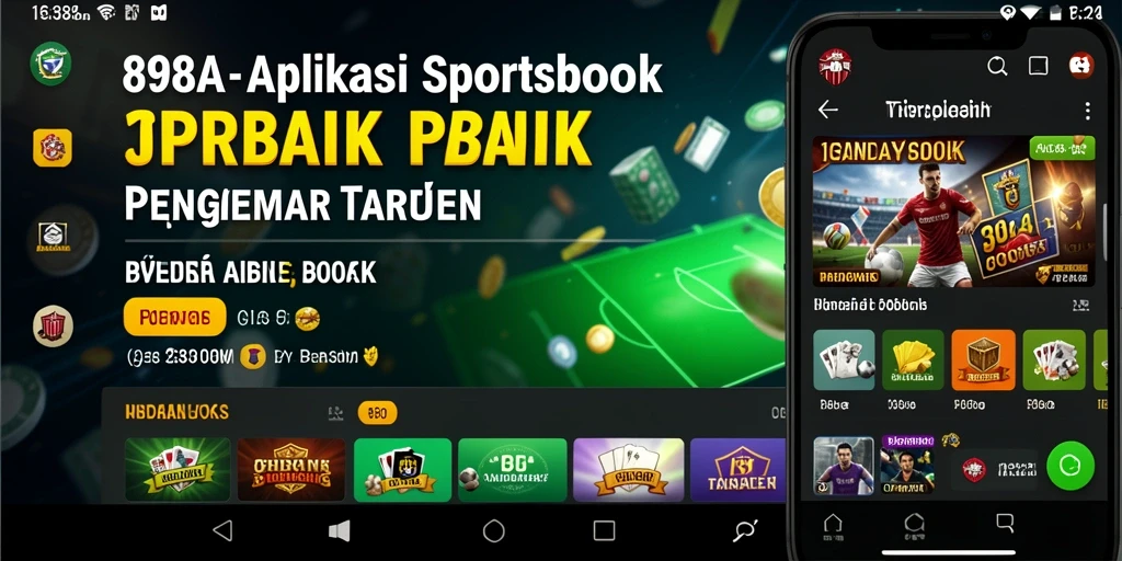 Tampilan antarmuka aplikasi 898A dengan opsi taruhan Sportsbook.