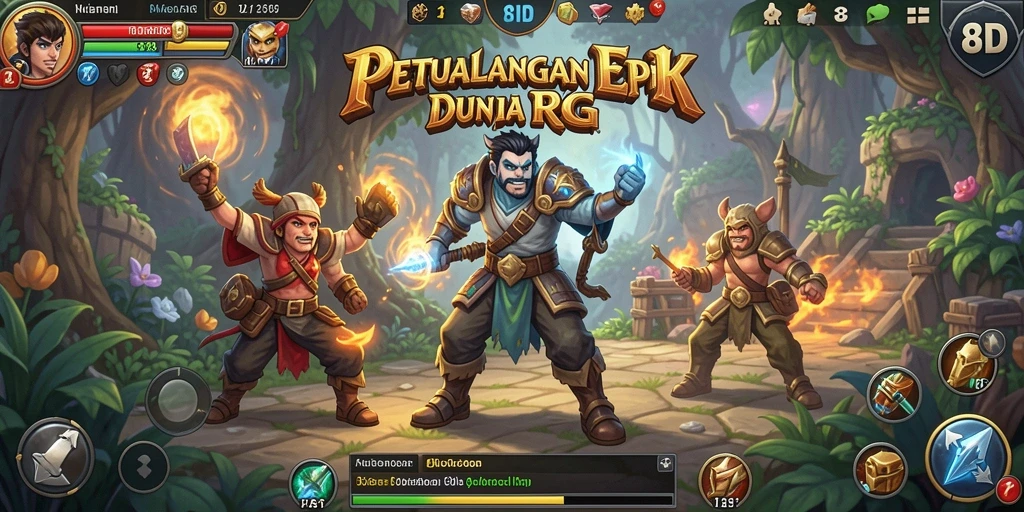Tampilan gameplay RPG yang menakjubkan dan dinamis di 8ID.