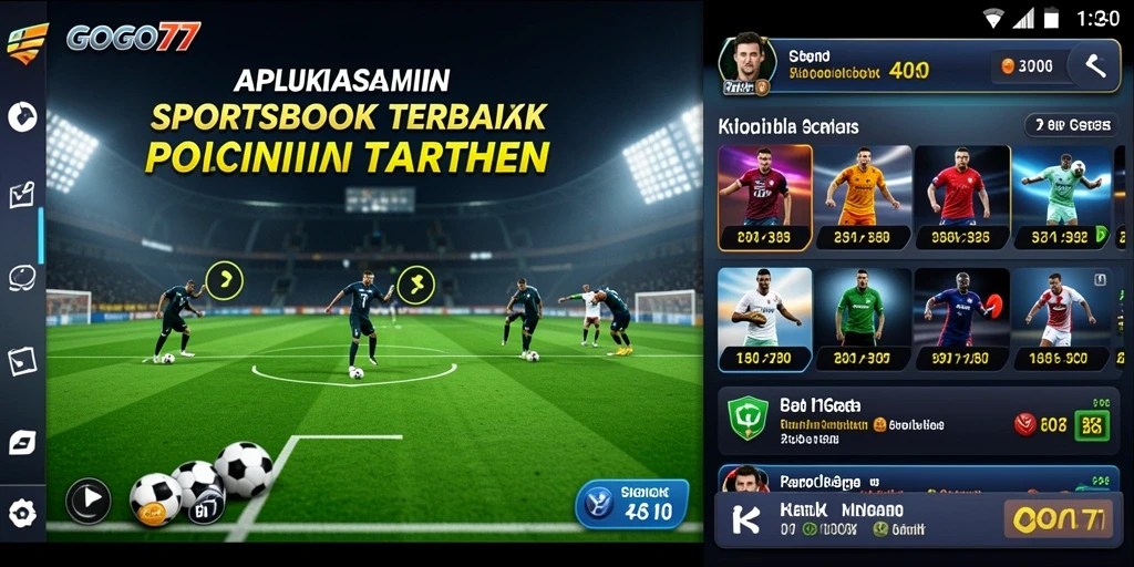 Screenshot gameplay GOGO77 menunjukkan berbagai opsi taruhan olahraga.