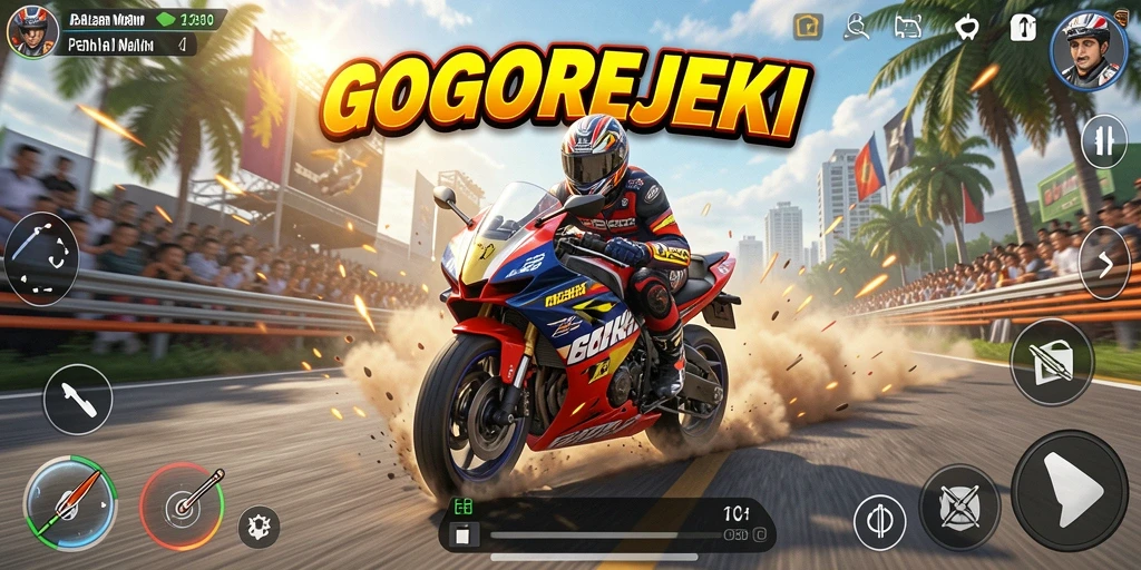 Tampilan menegangkan balapan motor di GOGOREJEKI.
