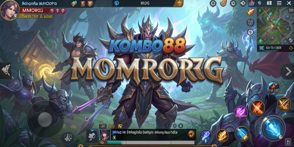 Tampilan gameplay KOMBO88 yang penuh aksi dalam dunia MMORPG.