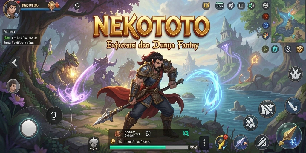 Tampilan gameplay NEKOTOTO yang mendebarkan dalam dunia fantasi.