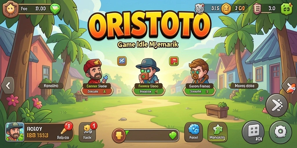 Tampilan gameplay ORISTOTO yang menarik dan santai.