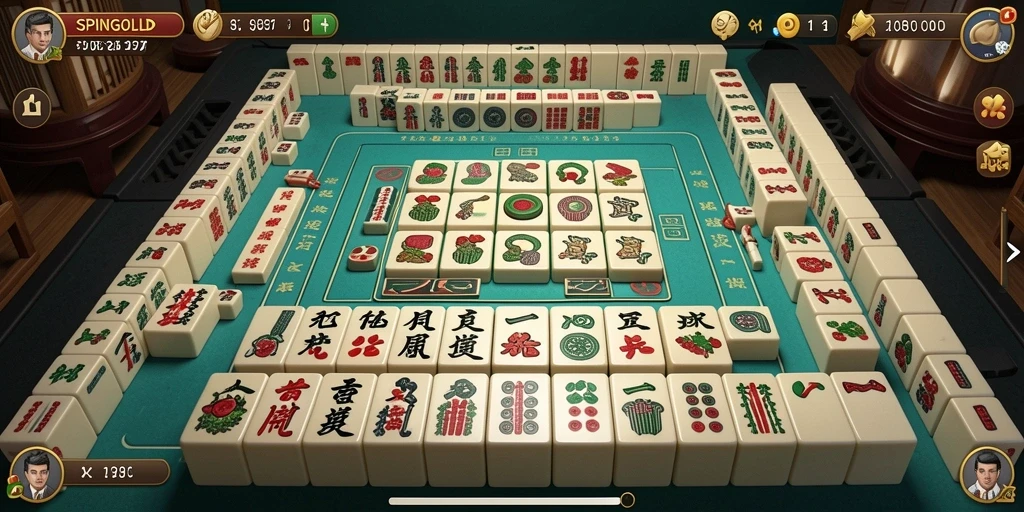 Tampilan gameplay SPINGOLD yang menarik dan penuh warna.