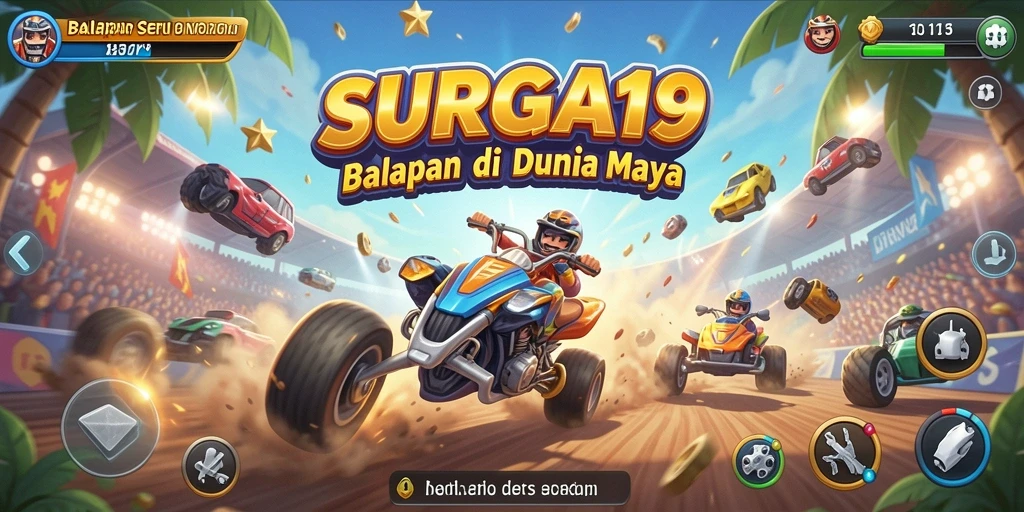 Tampilan gameplay balapan seru di SURGA19 dengan grafik memukau.