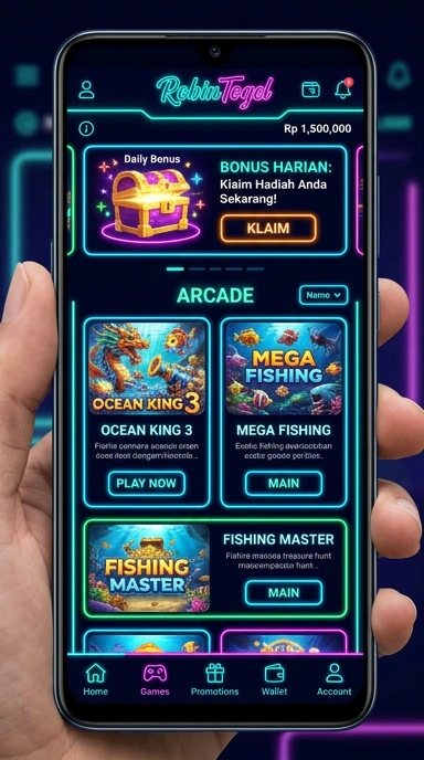 Tampilan antarmuka robintogel yang user-friendly.